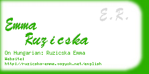 emma ruzicska business card